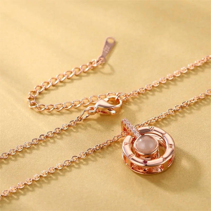 💖 Polyglot Love Necklace – "I Love You" in 100 Languages